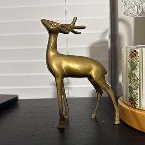 Vintage Brass Reindeer Christmas